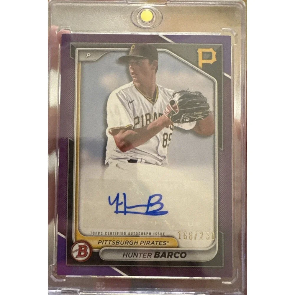 2024 Bowman #PPRA-HB Hunter Barco Prospect Auto Purple #/250 Pittsburgh Pirates